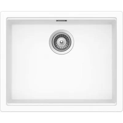 Schock Lavello una vasca KIRUNA N100L KIRN100LA74 finitura bianco opaco da 55.6x45.6 cm