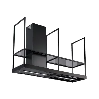 PRONTA CONSEGNA - Faber Cappa a isola T-SHELF EV8 BK MATT A180 325.0606.131 finitura nero opaco da 180 cm