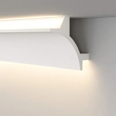 Modanatura 2m per led in duropolimero effetto luce indiretta 2000x90x90mm