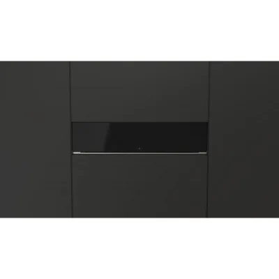 Fulgor Cassetto scaldavivande FCLWD 150 BK finitura vetro nero da 59 cm