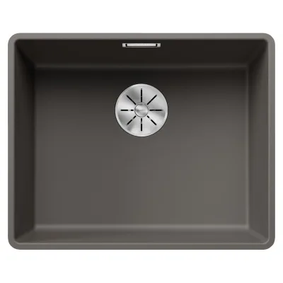 Blanco Lavello una vasca SUBLINE 500-F 1527352 finitura grigio vulcano da 52.7x42.7 cm - Filotop
