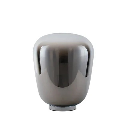 Lampada da tavolo grigia in vetro, max 60W, 19.7x25cm