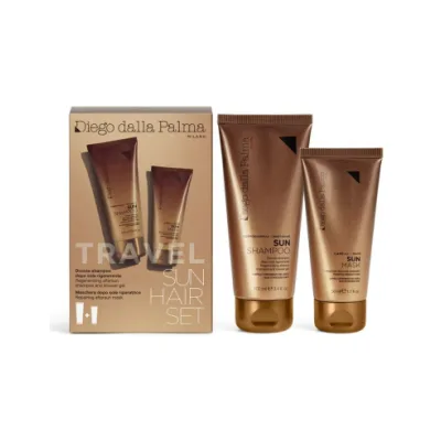 DIEGO DALLA PALMA KIT TRAVEL SOLARI CAPELLI DOCCIA SHAMPOO 100ML + MASCHERA RIPARATRICE 50ML