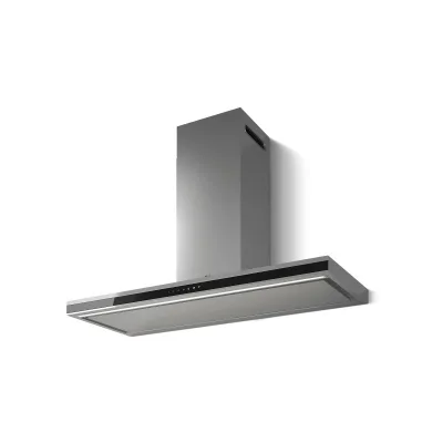 Elica Cappa aspirante a parete ELEMENT @ IXBL/A/90 PRF0194157 finitura inox/vetro nero da 90 cm