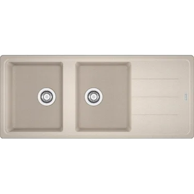 Franke: Lavello due vasche con gocciolatoio Boston BFG 621 114.0276.586 finitura fragranite sahara da 116x50 cm