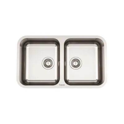 Foster Lavello due vasche 1303 860 finitura acciaio inox da 76.1x44.6 cm - IN PROMOZIONE FINO AL 30/06