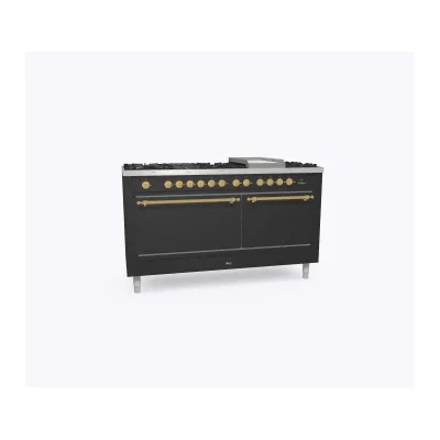 Ilve Cucina P15N da incasso Nostalgie P15FQNE3 doppio forno cieco e piano cottura 9 fuochi con fry top da 150 cm