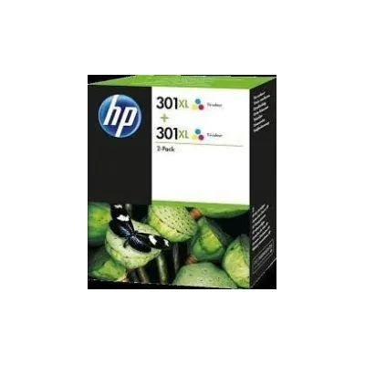 BIPACK 02PZ Cartuccia ORIGINALE HP DESKJET 1000 HP 301XL D8J46AE COLORE