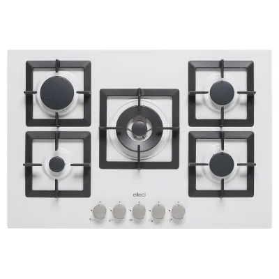 Elleci Piano cottura a gas PLANO 75 PGSP75168CS finitura G68 bianco da 75 cm