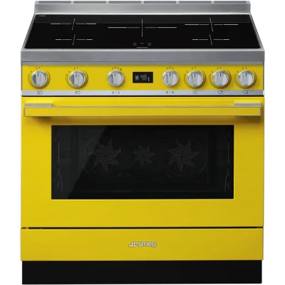 Smeg S Cucina CPF9IPYW con forno pirolitico termoventilato e piano cottura induzione finitura giallo da 90x60 cm - PROMOZIONE ATTIVA FINO AL 19/10