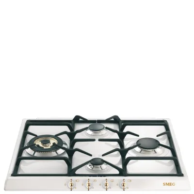 Smeg Piano cottura a gas SPR864BGH finitura bianco da 60 cm
