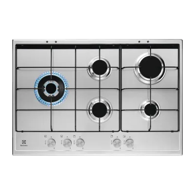 Electrolux Piano cottura a gas Slim Profile KGS7564SX finitura inox da 75 cm