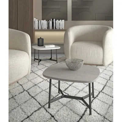 Maconi Tavolino quadrato Milord 1042 con piano in melaminico da 59 cm e h. 35 cm serie Coffee Table collection