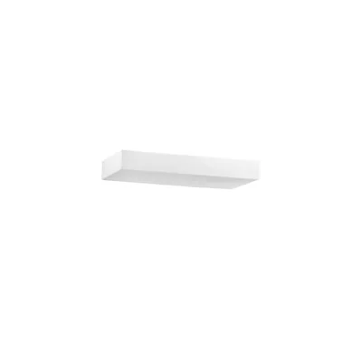 Applique moderna bianca in metallo e diffusore in acrilico, potenza regolabile, CCT, 24x3.5cm
