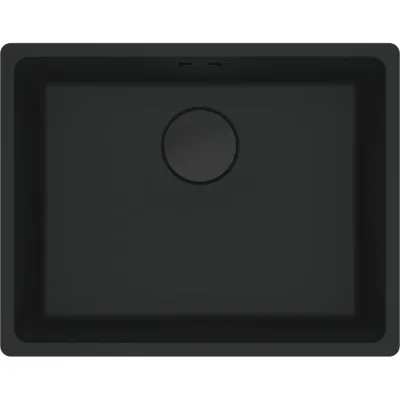 Franke: Lavello una vasca Vasche Sottotop Maris MRG 110-52 125.0686.715 finitura fragranite black matt da 55.3x43.3 cm