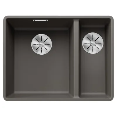 Blanco Lavello una vasca SX con vaschetta SUBLINE 340/160-F 1527344 finitura grigio vulcano da 55.2x42.7 cm - Filotop