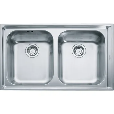 Franke: Lavello due vasche Neptune Incasso Semifilo/Filotop NEX 220 127.0059.656 finitura inox satinato da 86,4x51,4 cm