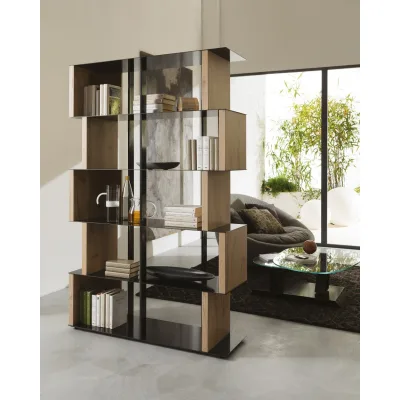 Ozzio Libreria Manga art. X028 in metallo e legno da L.120 cm e H.188.5 cm
