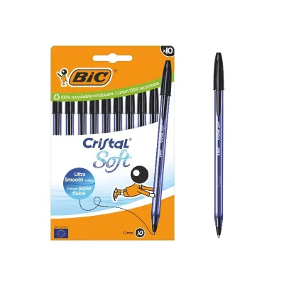 BIC CF10 CRISTAL SOFT NERO 1,2MM 516358