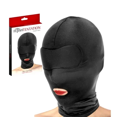 Pain Closed Hood Maschera BDSM Dominazione Privazione Sensoriale nero