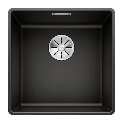 PRONTA CONSEGNA - Blanco | Lavello una vasca SUBLINE 400-F 1525988 finitura nero da 42.7x42.7 cm - Filotop