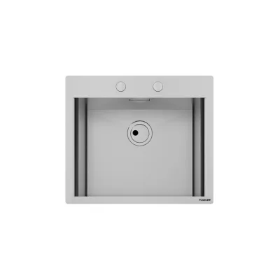 Foster Lavello una vasca 1410 000 finitura acciaio inox da 60x52 cm