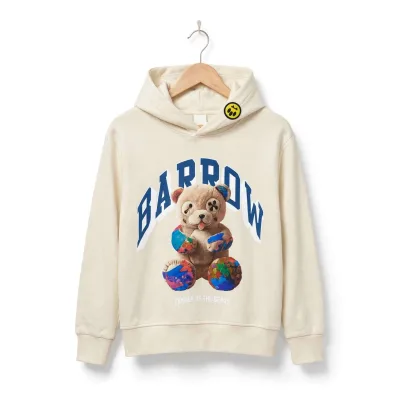 Felpa maxi bambina e ragazza crema o nera - BARROW