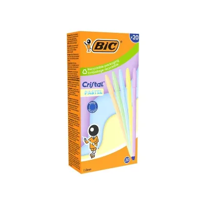 BIC CF20 SFERA CRISTAL PASTEL BLU 1MM 302550