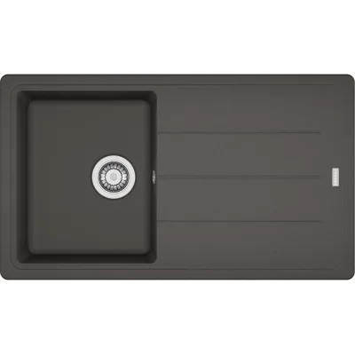 Franke: Lavello una vasca con gocciolatoio Boston Incasso BFG 611-86 114.0714.120 finitura grigio ardesia da 86x50 cm