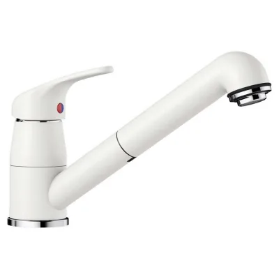 PRONTA CONSEGNA - Blanco | Miscelatore monocomando con doccetta estraibile DARAS-S 1517735 finitura bianco