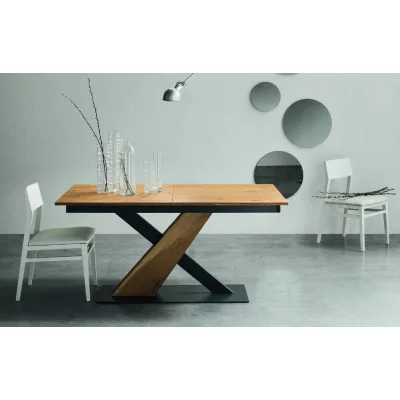 Maronese Acf Tavolo allungabile VENUS con struttura in metallo e piano in legno da L.160(240) cm - Con 2 allunghe centrali