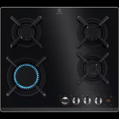 Electrolux | Piano cottura a gas KGG643753K finitura vetro nero da 59 cm