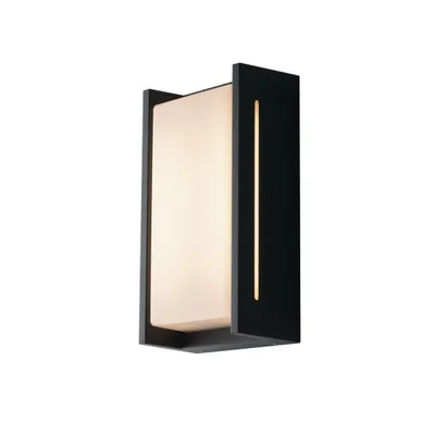 Applique da esterno in alluminio grigio antracite, LED 18W, 24x13cm