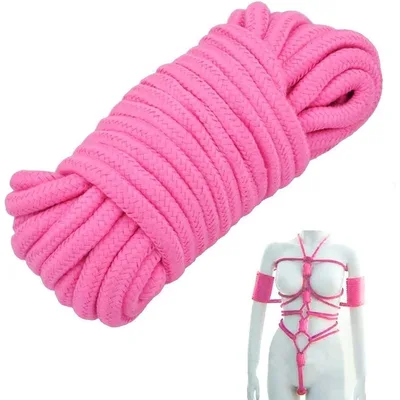 Passion Labs Mystery Corda Bondage Rosa 10 m Cotone Shibari BDSM Fetish Rope