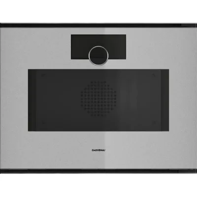 Gaggenau Forno combinato a vapore con cerniera a destra da incasso GS250130 finitura Gaggenau Sterling da 60 cm
