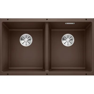 Blanco | Lavello due vasche SUBLINE 350/350-U 1518599 finitura caffè da 75.5x46 cm - Sottotop