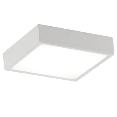 Plafoniera LED bianca in acrilico e alluminio 64,8w 7800lm 4000k 40x40x5,1cm