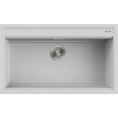 Elleci Lavello una vasca BEST 360 LMB36079 finitura composito M79 alluminio da 86x51 cm