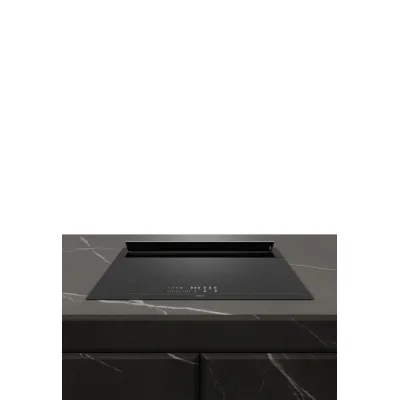 Airforce Piano cottura a induzione con cappa aspirante INNOVA SLIM 80 A PETRA AF000129 finitura nero opaco da 80 cm