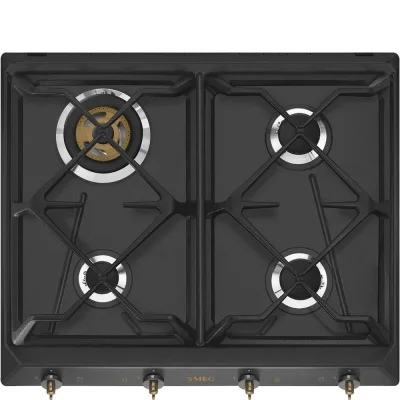 PRONTA CONSEGNA - Smeg Piano cottura a gas SRV864AOGH finitura antracite da 60 cm