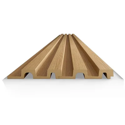 Pannello doga centrale 3D decorativo in duropolimero rovere naturale chiaro 120x21x2800 mm (minimo 5pz)