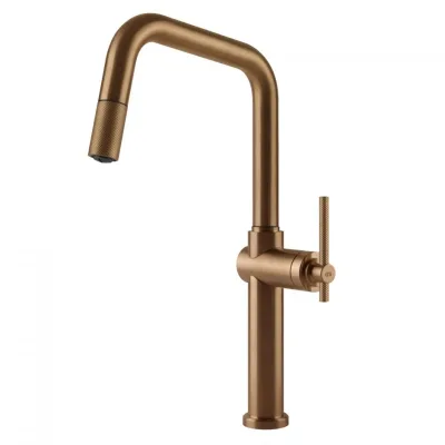 PRONTA CONSEGNA - Gessi Miscelatore monocomando con doccetta estraibile Habito 60652 726 finitura Warm Bronze Brushed - IN PROMOZIONE FINO AL 5/09