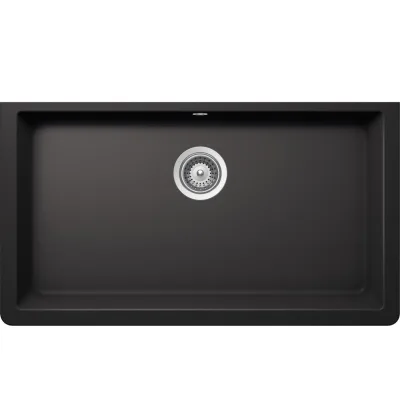 Schock Lavello una vasca SOLIDO N100XL SOLN100L13 finitura nero assoluto da 83.82x46.95 cm