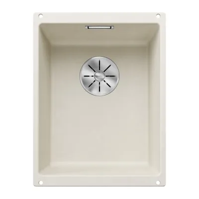 Blanco Lavello a una vasca SUBLINE 320-U Dark Steel 4527160 finitura soft white da 35x46 cm - Sottotop