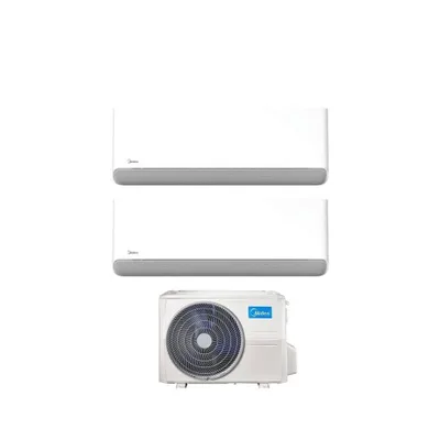 Climatizzatore Condizionatore Midea Dual Split Serie BREEZELESS E inverter 9000+12000 Con M2OG-18HFN8-Q Wi-Fi Integrato 9+12 A++/A+