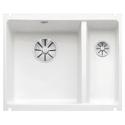 Blanco Lavello una vasca con vaschetta SUBLINE 350/150-U 1514529 in ceramica bianco da 56.7x45.6 cm - Sottotop