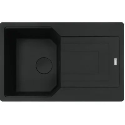 Franke: Lavello una vasca con gocciolatoio Urban Incasso UBG 611-78 114.0718.496 finitura black matt da 78x50 cm