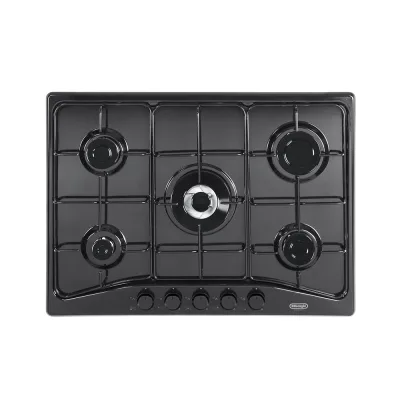 De Longhi Piano cottura a gas FFN 57 ASV finitura nero da 68 cm