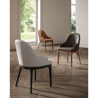 Ozzio Poltroncina Thelma art. S456 con struttura in legno e seduta in tessuto
