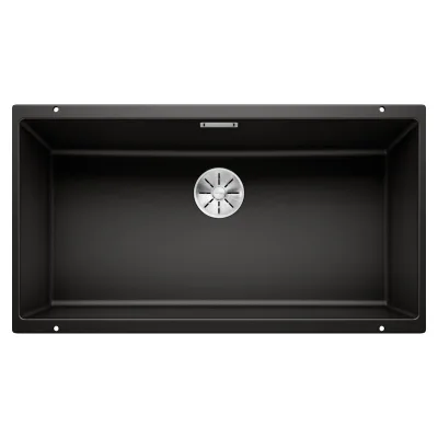 Blanco Lavello a una vasca SUBLINE 800-U Dark Steel 4526005 finitura nero da 83x46 cm - Sottotop